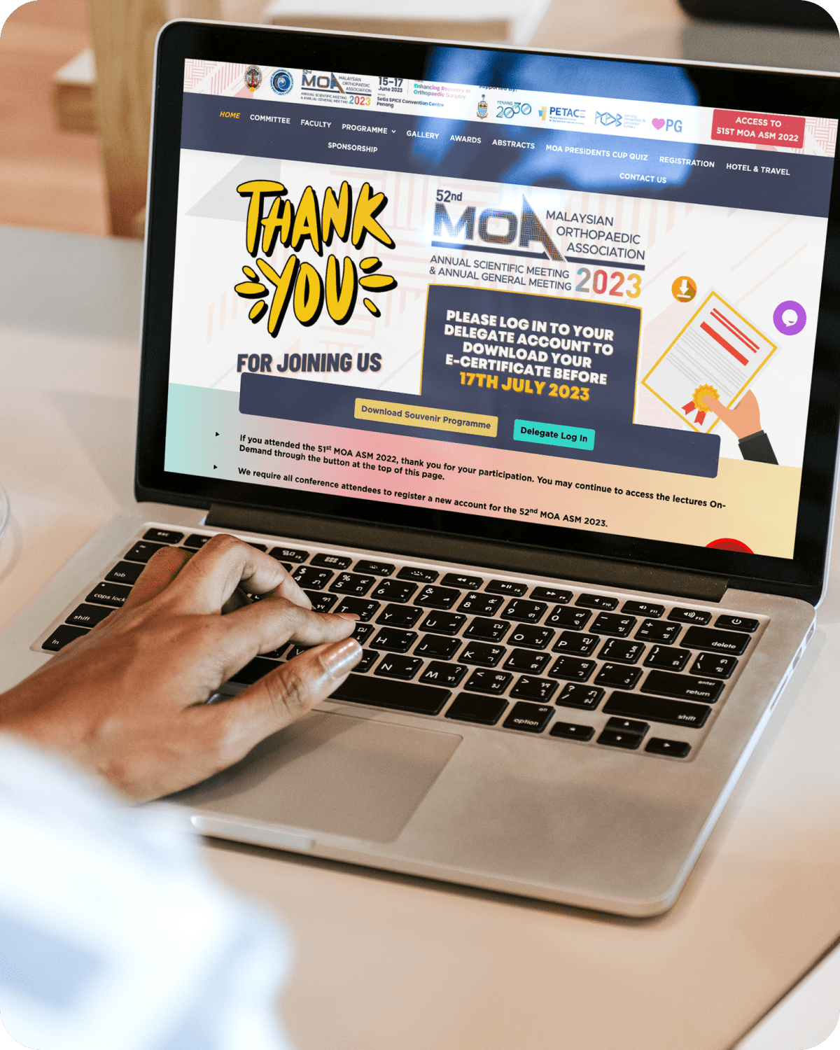 Event Website for Medical Association Conference